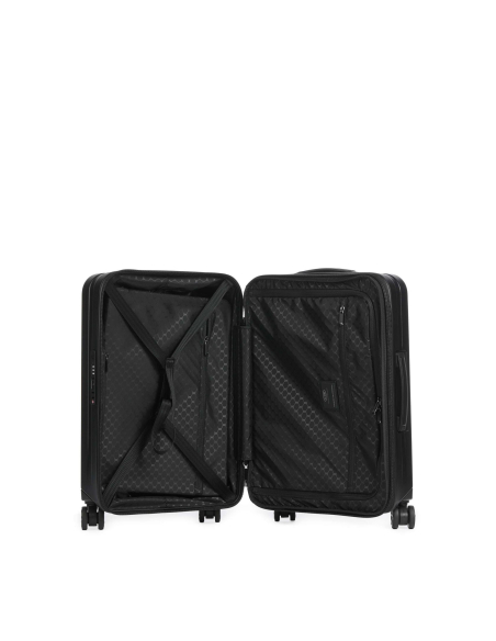 Roadster Hardcase extensible 55 cm Matt Black, deux compartiments ouverts et séparateurs