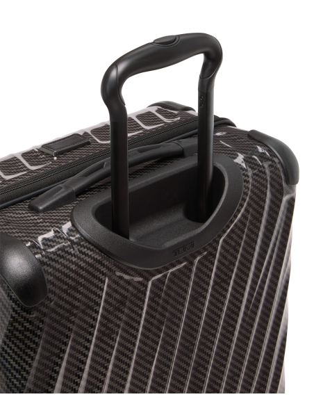 Valise cabine large 55 cm TUMI 19 Degree Lite Black/Graphite, gros plan sur la poignée télescopique et son logement