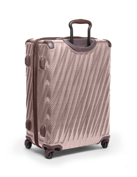 Valise soute 66 cm TUMI 19 Degree Lite Blush, dos de trois quarts, poignée télescopique sortie