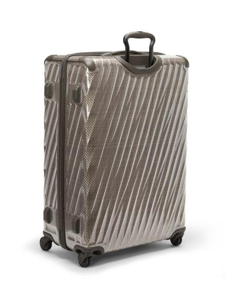 Valise soute 76 cm TUMI 19 Degree Lite Titanium, dos de trois quarts, poignée télescopique sortie