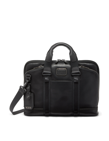 Porte-documents en cuir TUMI Alpha Bravo Academy Black, référence 142499-1041