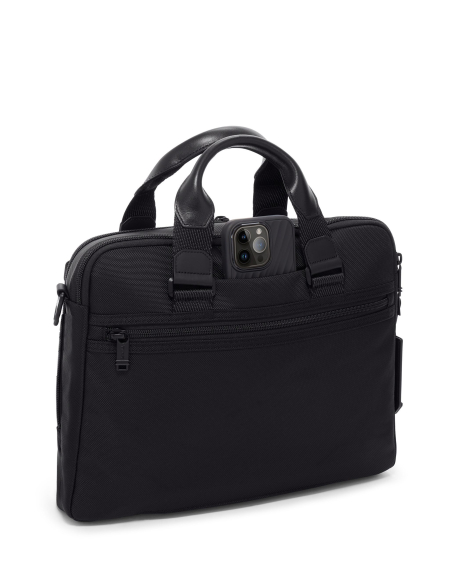 Porte-documents TUMI Alpha Bravo Calhoun Black, poche arrière avec téléphone