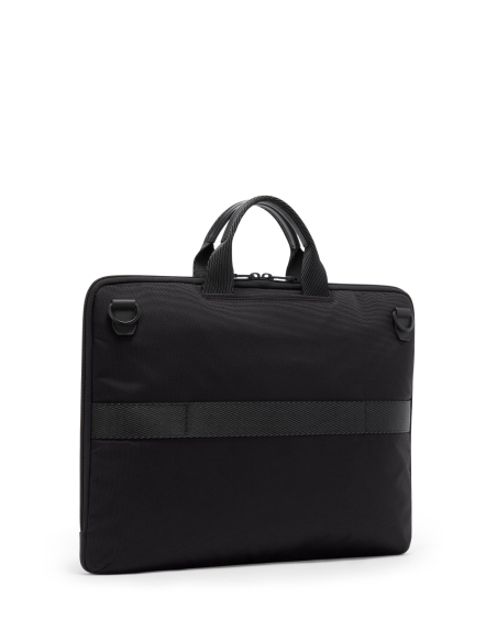 Porte-documents TUMI Alpha Bravo Felker Black, vue arrière et passant pour valise