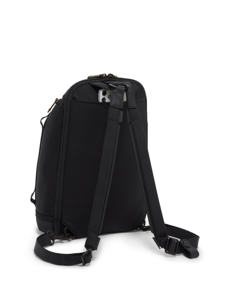 Sac convertible TUMI Alpha Bravo Knight Black, vue arrière avec bretelles séparées