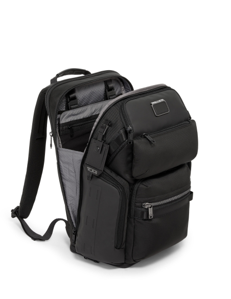 Sac à dos TUMI Alpha Bravo Nomadic Black, compartiment principal ouvert