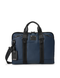Porte-documents toile enduite TUMI Alpha Bravo Academy Navy Coated Canvas, référence 156507-A758