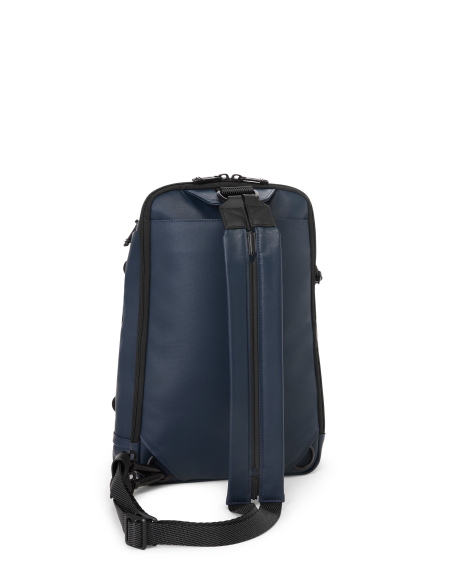 Sac convertible toile enduite TUMI Alpha Bravo Knight Navy Coated Canvas, vue arrière, bretelles réunies