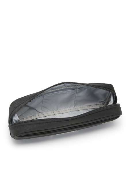 Pochette accessoires électroniques TUMI Alpha Black, poches intérieures ouvertes et élastiques
