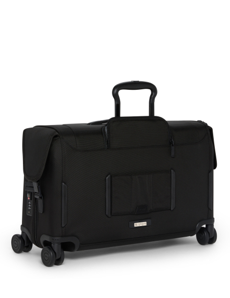 Porte-vêtements cabine 4 roues 38cm TUMI Alpha Black, vue arrière et poignée télescopique
