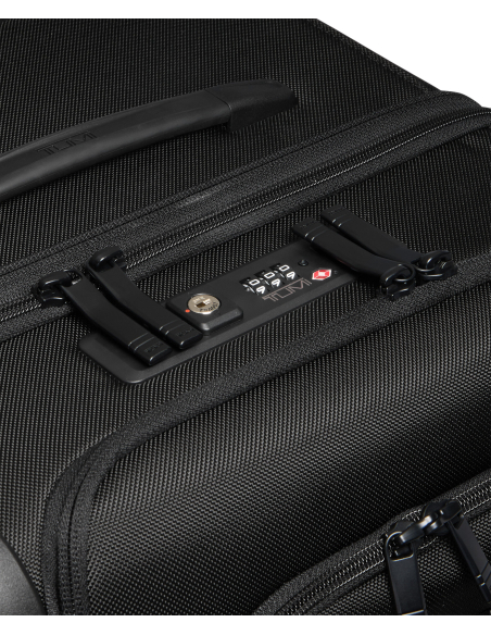Valise Trunk extensible 78,5cm TUMI Alpha Black, détail de la serrure TSA