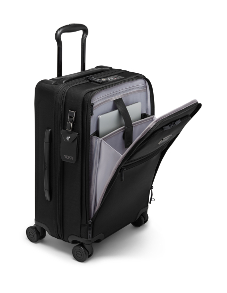 Valise cabine extensible Business 55cm TUMI Alpha Black, poche ordinateur ouverte à l’avant