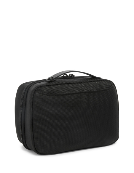 Trousse de toilette TUMI Alpha Split Black, vue arrière et poignée de transport