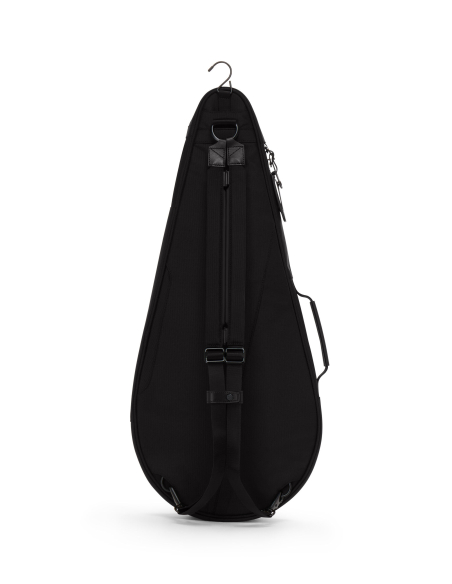 Sac pour deux raquettes de tennis TUMI Alpha Black, vue arrière avec crochet déployé