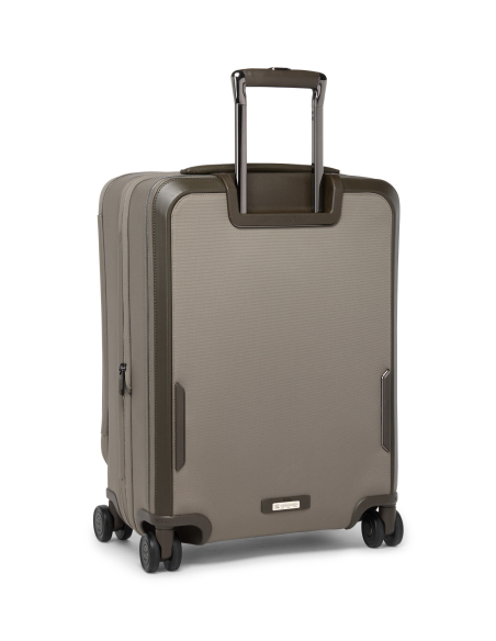 Valise cabine Large extensible 55cm TUMI Arrivé Taupe, vue arrière et poignée télescopique