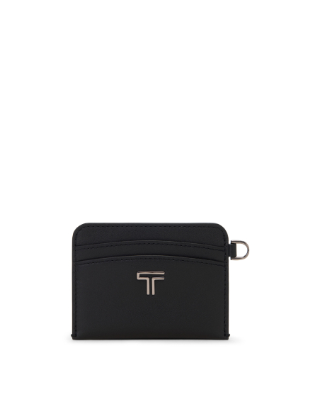 Porte-cartes TUMI Belden en cuir Black/Gunmetal, référence 156534-T522