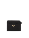 Porte-cartes TUMI Belden en cuir Black/Light Gold, référence 156534-A505