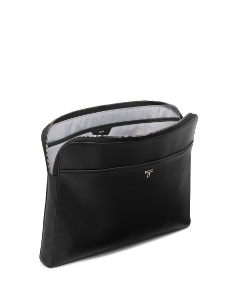 Housse ordinateur Belden Black/Gunmetal ouverte : intérieur et poche avant