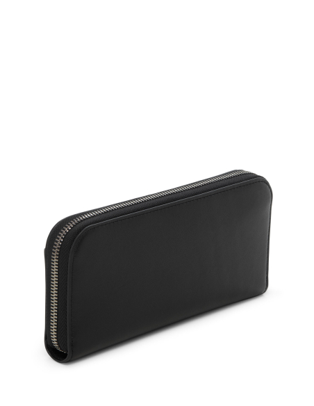 Dos du portefeuille continental zippé Belden Black/Gunmetal