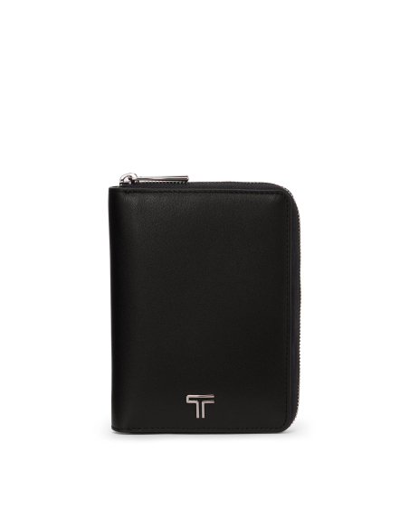 Protège-passeport TUMI Belden en cuir Black/Gunmetal, référence 156544-T522