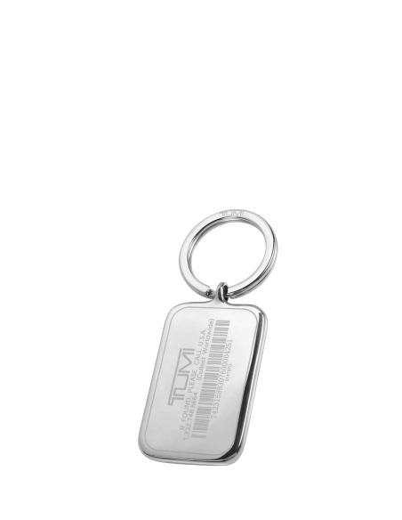Porte-clés Alpha Patch Tracer TUMI Black, revers métallique avec identifiant Tracer