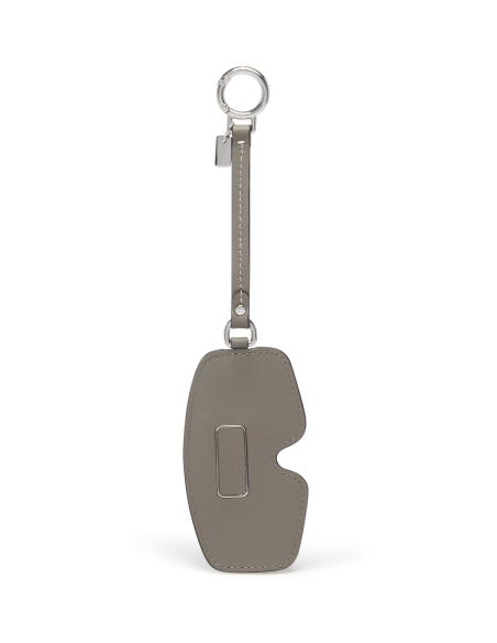 Bijou de sac miroir masque de ski TUMI Taupe, dos du miroir et lanière avec clip
