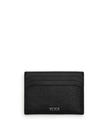 Porte-cartes Slim 6 cartes TUMI Nassau Black Textured Smooth, référence 161934-B167
