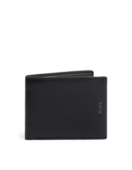 Portefeuille TUMI Nassau avec porte-monnaie en cuir Black Smooth, référence 130404-T060
