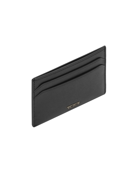 Porte-cartes Nassau Black Smooth vu de trois quarts, fentes pour cartes