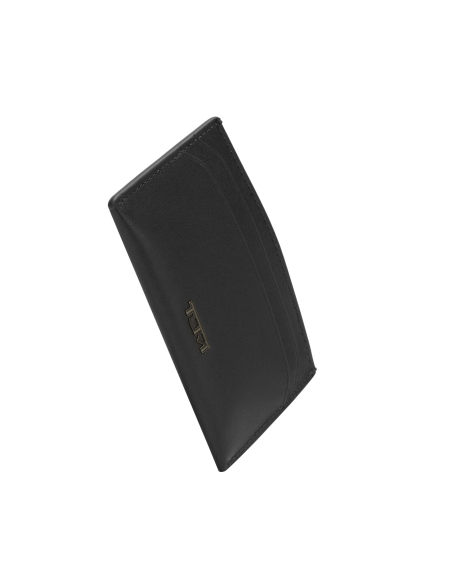 Profil du porte-cartes Nassau Black Smooth, vue de sa construction plate