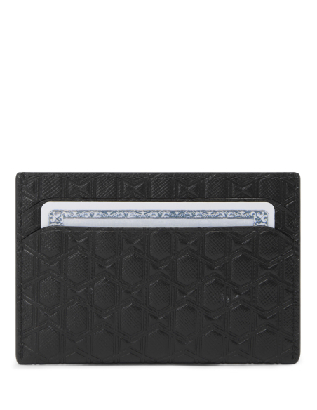 Nassau Black Textured Monogram : motif TUMI T et cartes dans les fentes