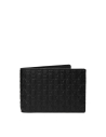 Portefeuille Slim TUMI Nassau en cuir Black Textured Monogram, référence 156637-A761