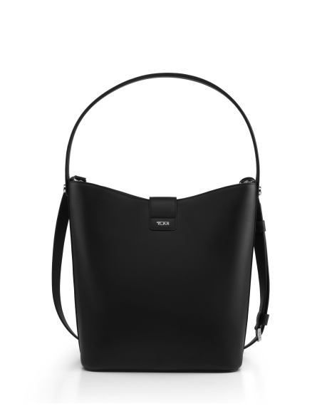 Dos du sac seau Medium TUMI Olas Black avec anse et bandoulière
