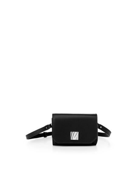Petit portefeuille bandoulière en cuir TUMI Olas Black, référence 162007-1041