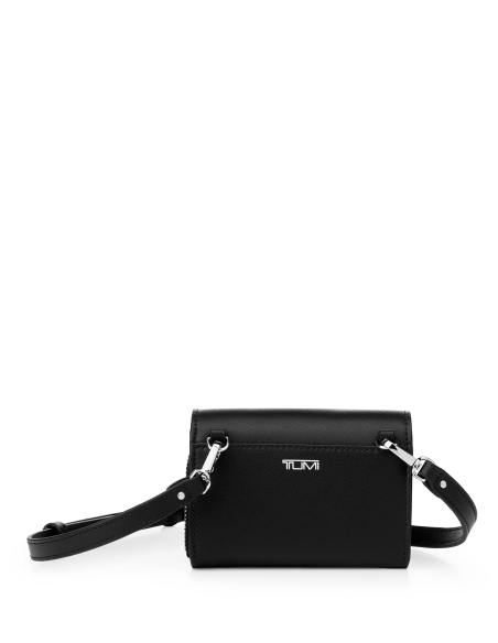 Dos du portefeuille TUMI Olas Black avec attaches de bandoulière
