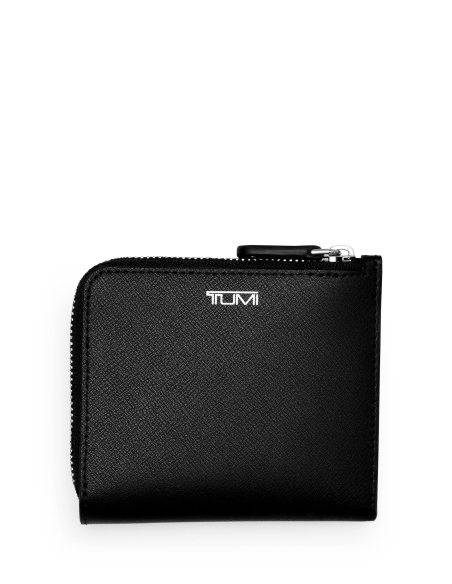 Dos du petit portefeuille TUMI Olas Black avec fermeture zippée