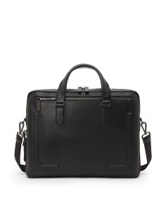 Porte-documents TUMI Harrison Avondale cuir Black Bombe, référence 154136-A608