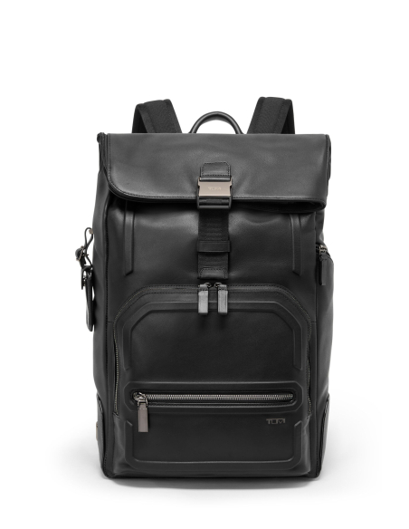 Sac à dos TUMI Harrison Osborn cuir Black Bombe, référence 154151-A608