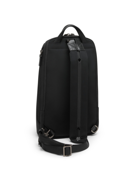 Sac sling convertible TUMI Harrison Thatcher Midnight Black, vue arrière avec sangle réunie