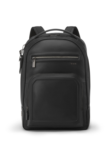 Sac à dos TUMI Harrison Warren cuir Black Bombe, référence 154129-A608