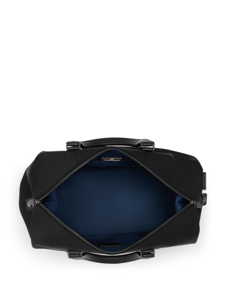 Sac de voyage TUMI Harrison Nelson nylon Midnight Black, vue intérieure et doublure bleue