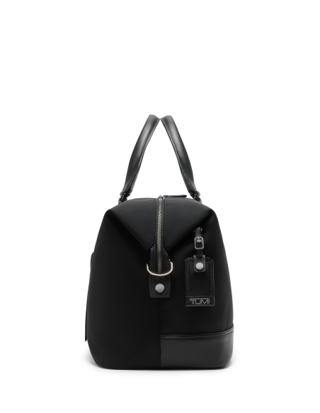 Sac de voyage TUMI Harrison Nelson nylon Midnight Black, vue latérale avec bandoulière