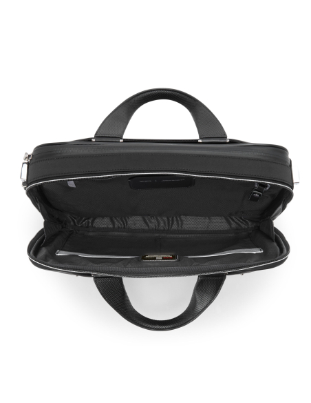 Porte-documents Slim Axle TUMI McLaren Night Galaxy, compartiment principal ouvert et poches