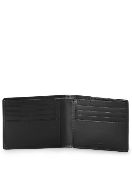 Portefeuille Global TUMI McLaren Night Galaxy, intérieur ouvert et rangements pour cartes