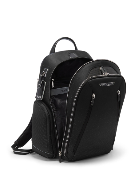 Sac à dos Paddock TUMI McLaren Night Galaxy, compartiment principal ouvert
