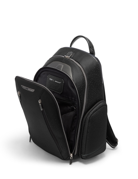 Sac à dos Paddock TUMI McLaren Night Galaxy, poche avant ouverte