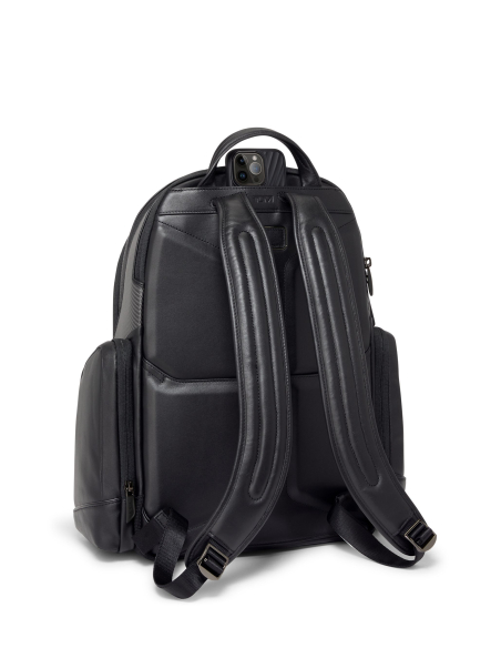 Sac à dos Paddock carbone TUMI McLaren Carbon, vue arrière et bretelles