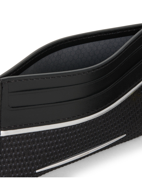 Porte-cartes Slim TUMI McLaren Night Galaxy, détail des poches et de l’ouverture centrale