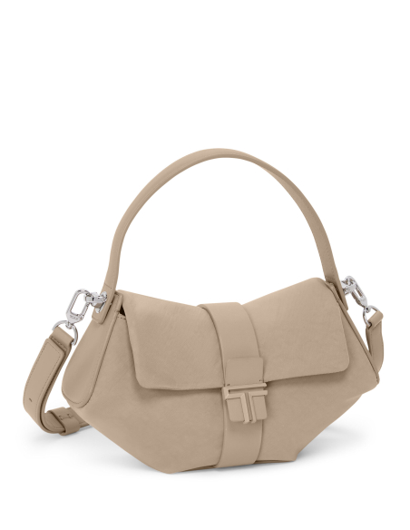Petit sac cabas TUMI Journey Oat, vue de trois quarts avec bandoulière