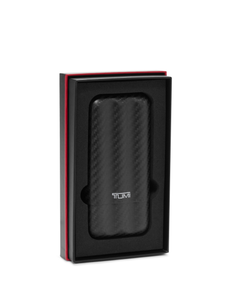 Étui à cigares de golf TUMI en carbone Carbon, étui dans son coffret de présentation