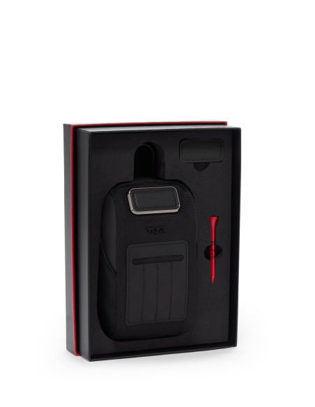 Porte-tees de golf TUMI Black, présentation dans le coffret